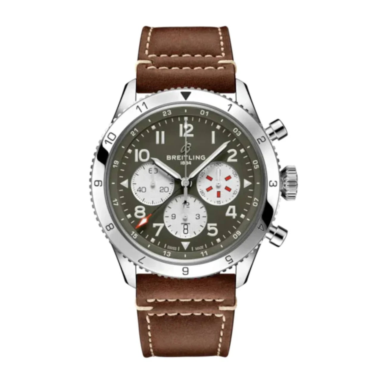 Breitling Super AVI B04 GMT AB04452A1L1X1 46mm Green Dial St 46 mm kol saati