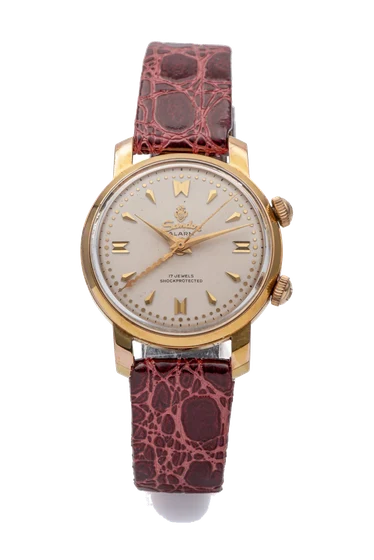 Henry Sandoz & Fils Ref. 763-98, centre-seconds, alarm, “Alarm”; gilded-plated metal and s