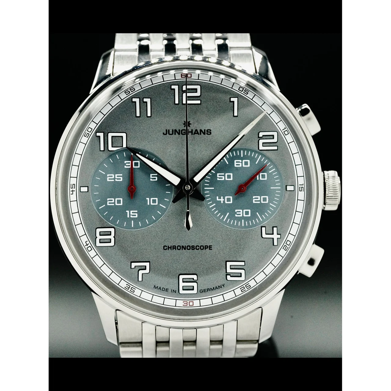 Junghans Meister Driver Chronoscope 027/3686.44 210000040616 40.8 mm kol saati