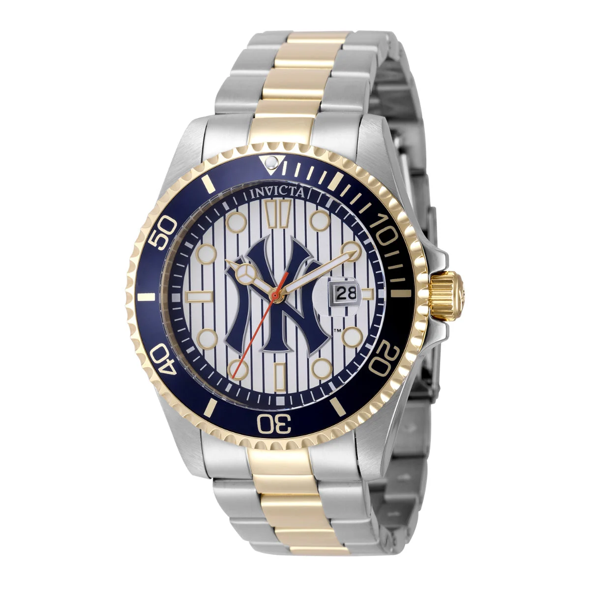Invicta Pro Diver New York Edition Watch - 43mm. Gold, Steel (49857) 43 mm kol saati