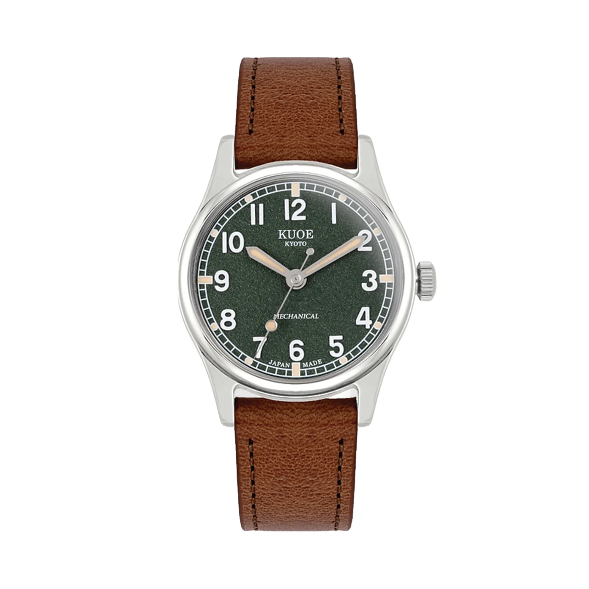 Kuoe Kyoto OLD SMITH 35mm - Green on Leather Strap os90002-nd-gr-it-br 35 mm kol saati