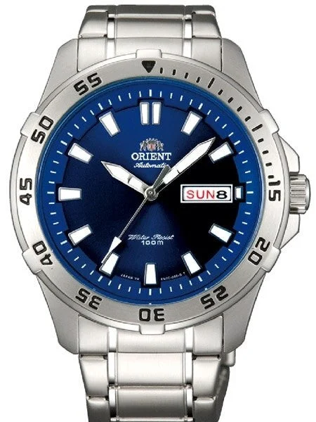 Orient SCRATCH AND DENT - Blue Thresher Automatic Sport Watch on a Bracelet #EM7C004D SND015 kol saati