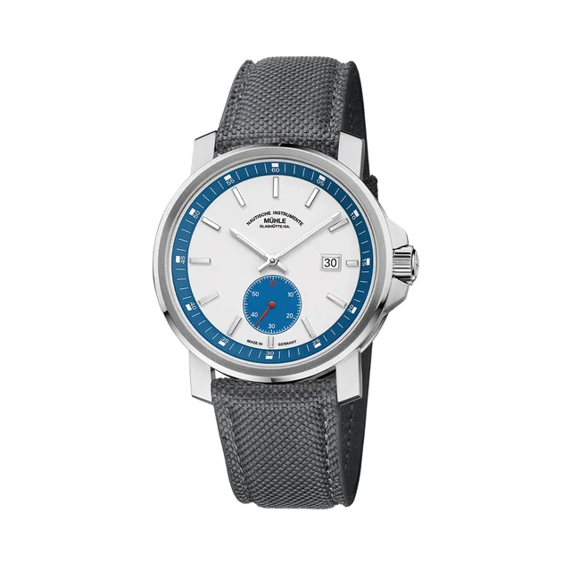 Muhle Glashutte Big Small Seconds Automatic 42.4mm - White on Fabric Strap M1-25-87-CB-V k