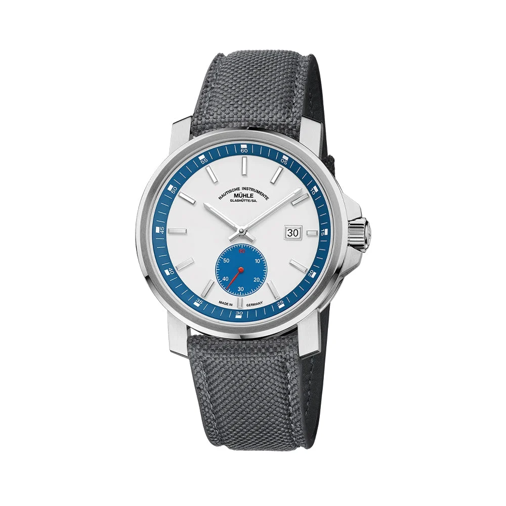 Muhle Glashutte Big Small Seconds Automatic 42.4mm - White on Fabric Strap M1-25-87-CB-V 42.4 mm kol saati