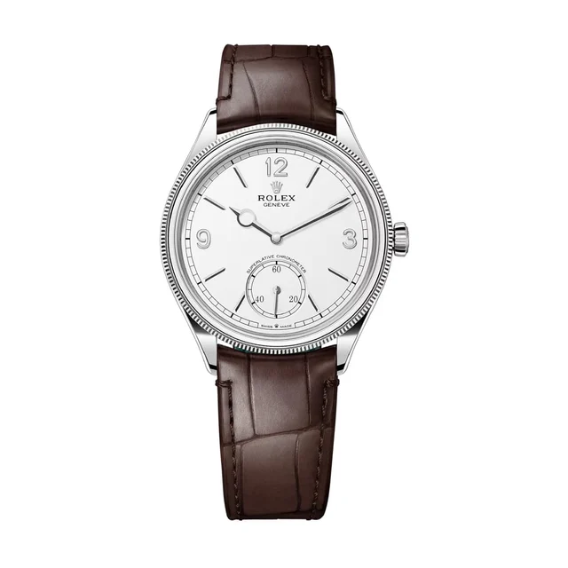 Rolex White Dial 39mm Leather Strap Rolex 1908 52509 White Dial 39mm Leather Strap kol saa