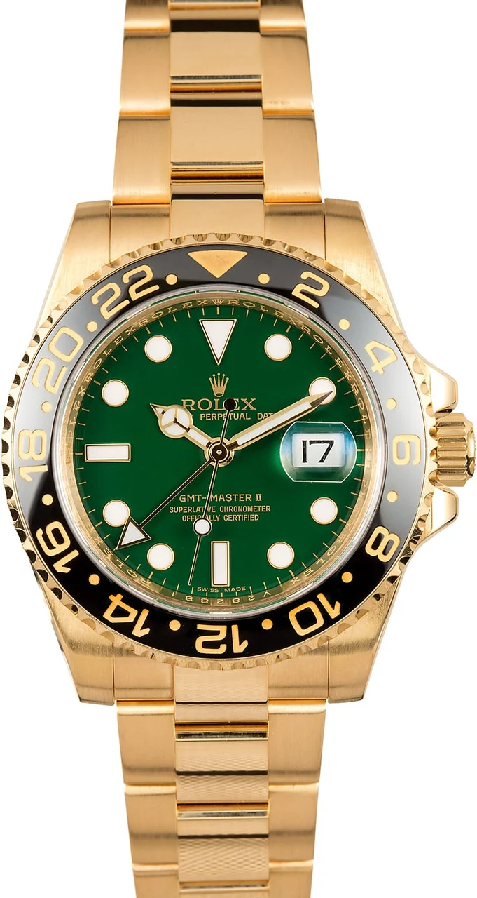 Rolex GMT-Master II Ref. 116718 Green Dial 116718GSO 40 mm kol saati