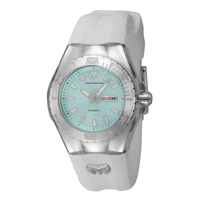 Technomarine Cruise Monogram Watch - 36.5mm, White (TM-122019) kol saati