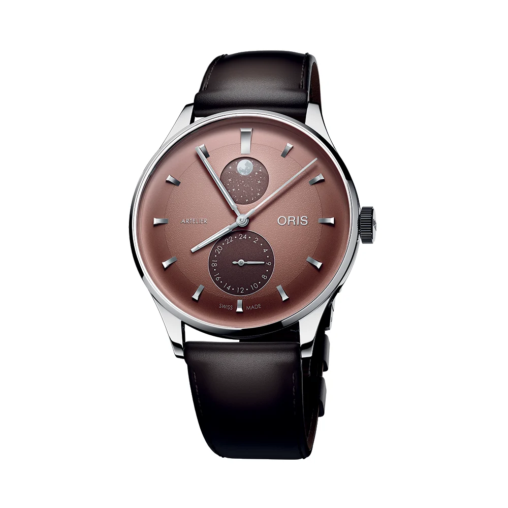 Oris Artelier Complication 39.5mm - Chestnut on Leather Strap 782 7811 4056-07 6 20 17FC 39.5 mm kol saati