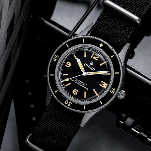 Tandorio movt 50 Fathoms Watch THORN SHY033 40MM C3 lume AR Mineral Glass 14:200000080#SHY