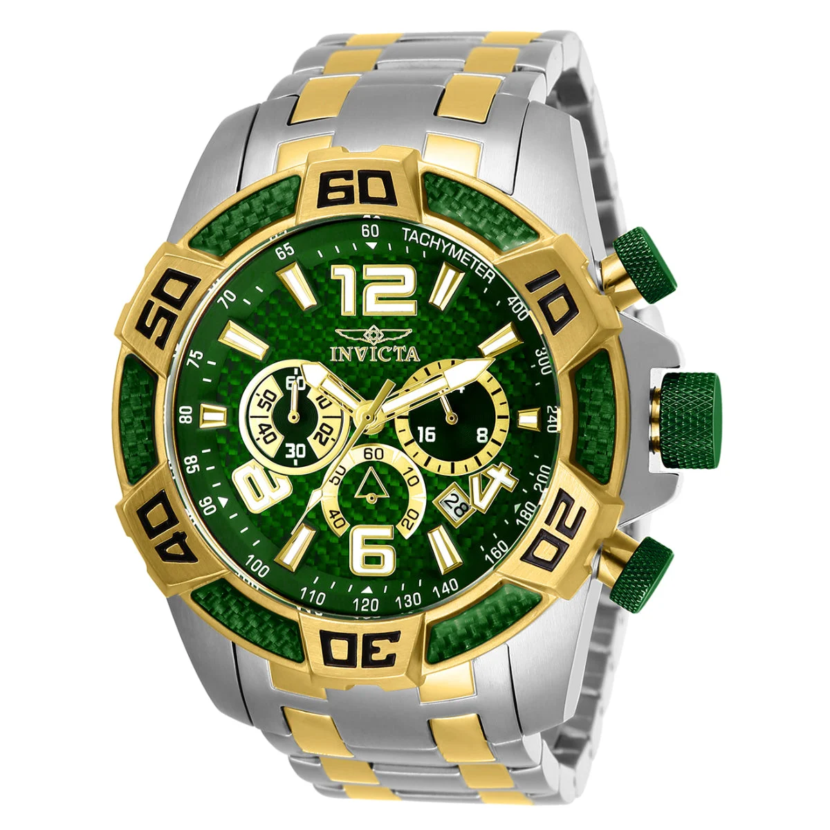 Invicta Pro Diver SCUBA Watch - 50mm, Steel, Gold (25857) 50 mm kol saati