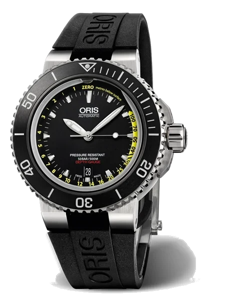 Oris Aquis Depth Gauge 01 733 7675 4154-Set RS 46 mm kol saati