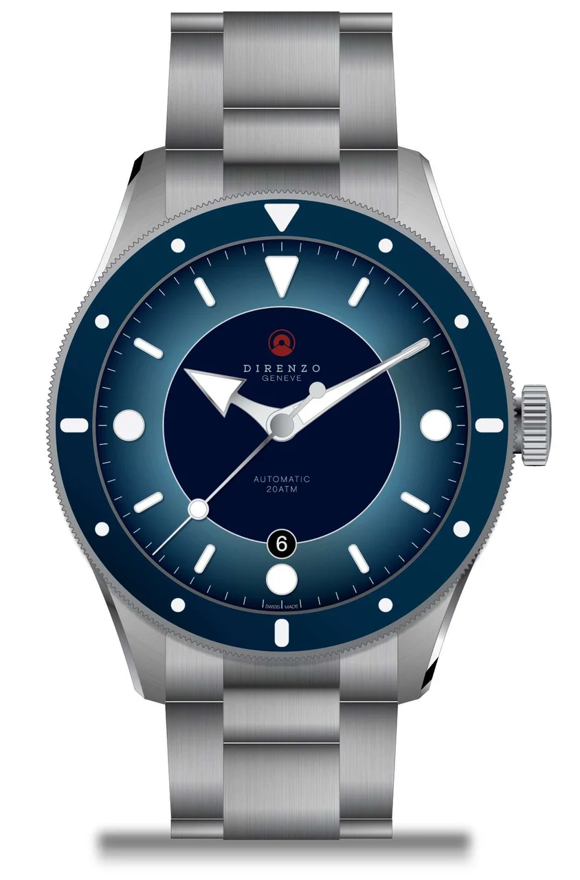 Direnzo DRZ 03 Eclipse blue – date 40 mm kol saati