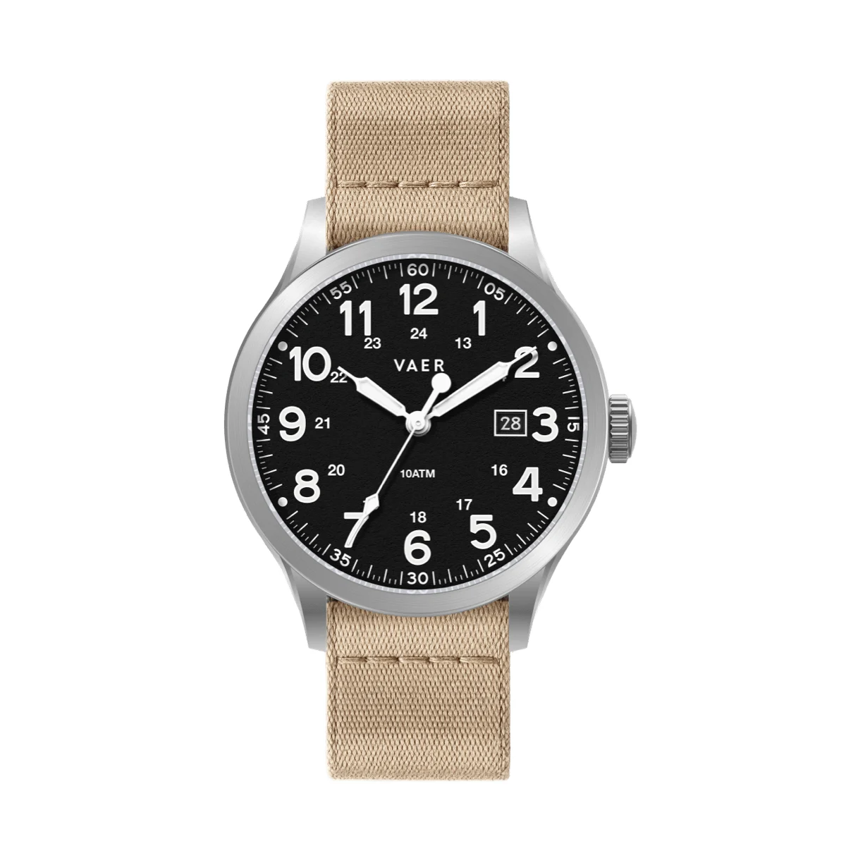 Vaer S5-CF42-SIL20BLK-NY20KHA 42 mm kol saati