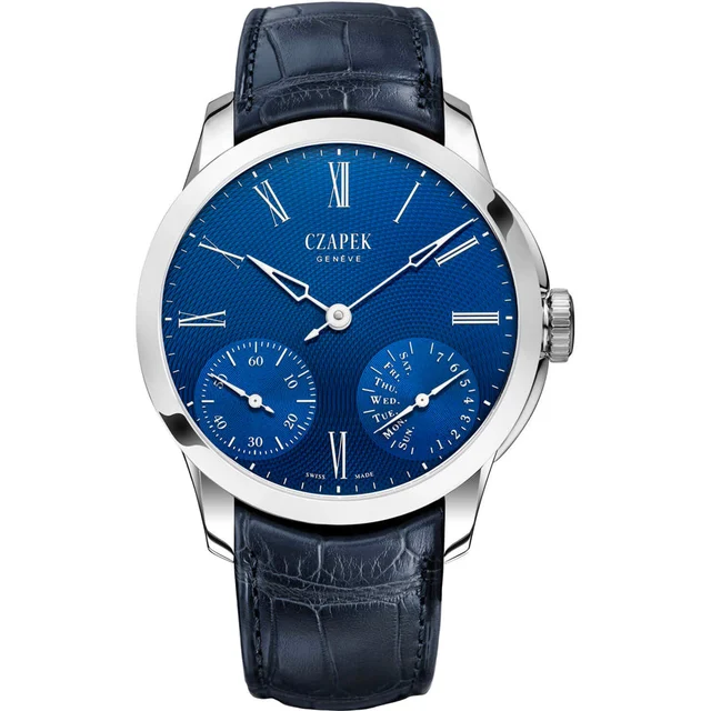 CZAPEK Quai Des Bergues Sapphire Blue L 1030-Arrow-BLUAG kol saati