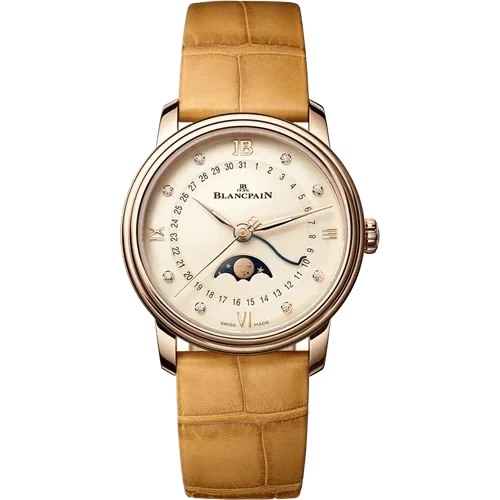 Blancpain Villeret Quantième Phases de Lune 6126N 3687 55B kol saati