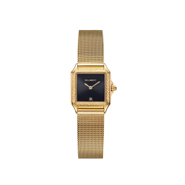 Default Petite Tortue black & gold PH-W-2028 kol saati