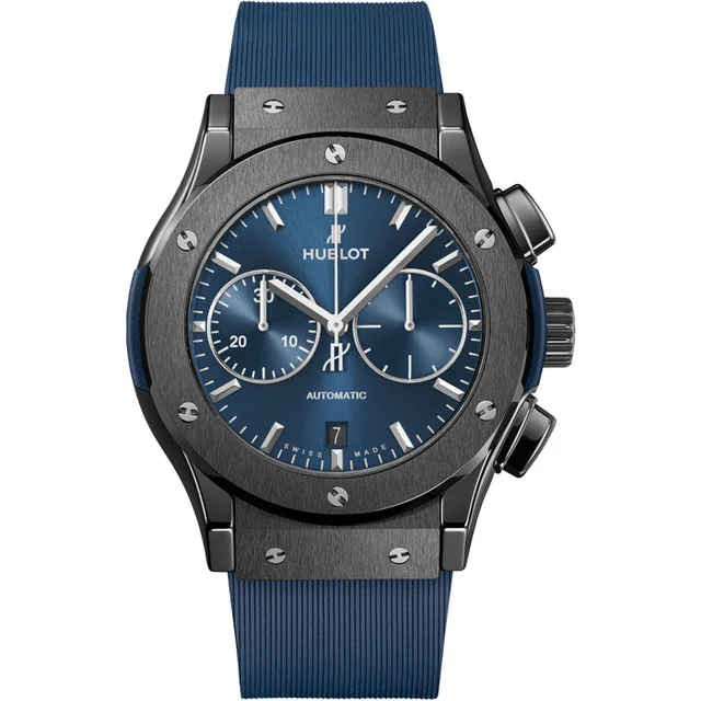 Hublot Classic Fusion Ceramic Blue Chronograph 45mm 521.CM.7170.RX kol saati
