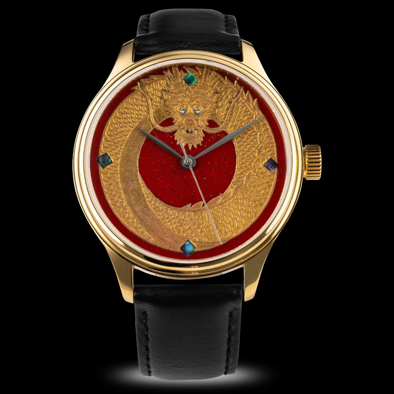 Wancher Watch Dream Dragon - Red Dragon Urushi Maki-e 42 mm kol saati