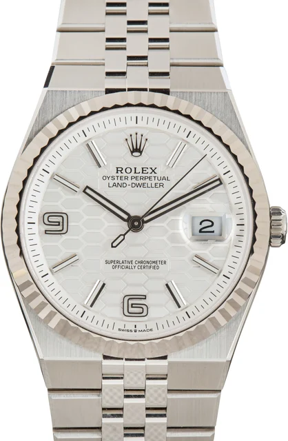 Rolex Honeycomb Motif Dial Land-Dweller 40 127334 kol saati