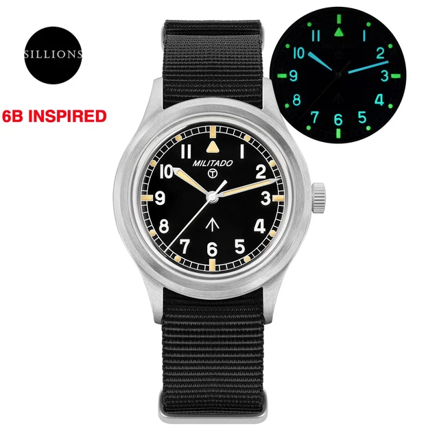 MILITADO MILITADO ML22-黑盘黄针-K1 kol saati