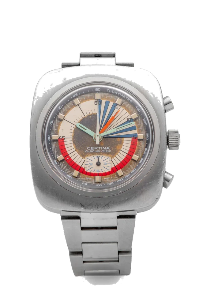 Certina Ref. 8701.504, chronograph, “regatta” minute central counter and hour counter, calibre Valjoux 728; “Chronolympique”; stainless steel kol saati