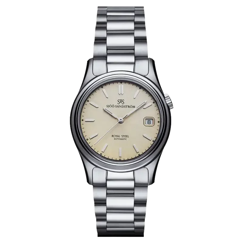 Sjöö Sandström Royal Steel Classic SS-1836-1-Champagne 36 mm kol saati