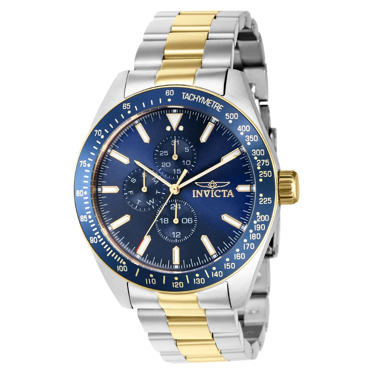 Invicta Open Box Aviator Storm Watch - 45mm. Gold, Steel (AIC-39076) 45 mm kol saati