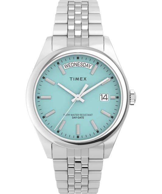Timex Legacy Day and Date 36mm Stainless Steel Bracelet Watch TW2V68400VQ kol saati