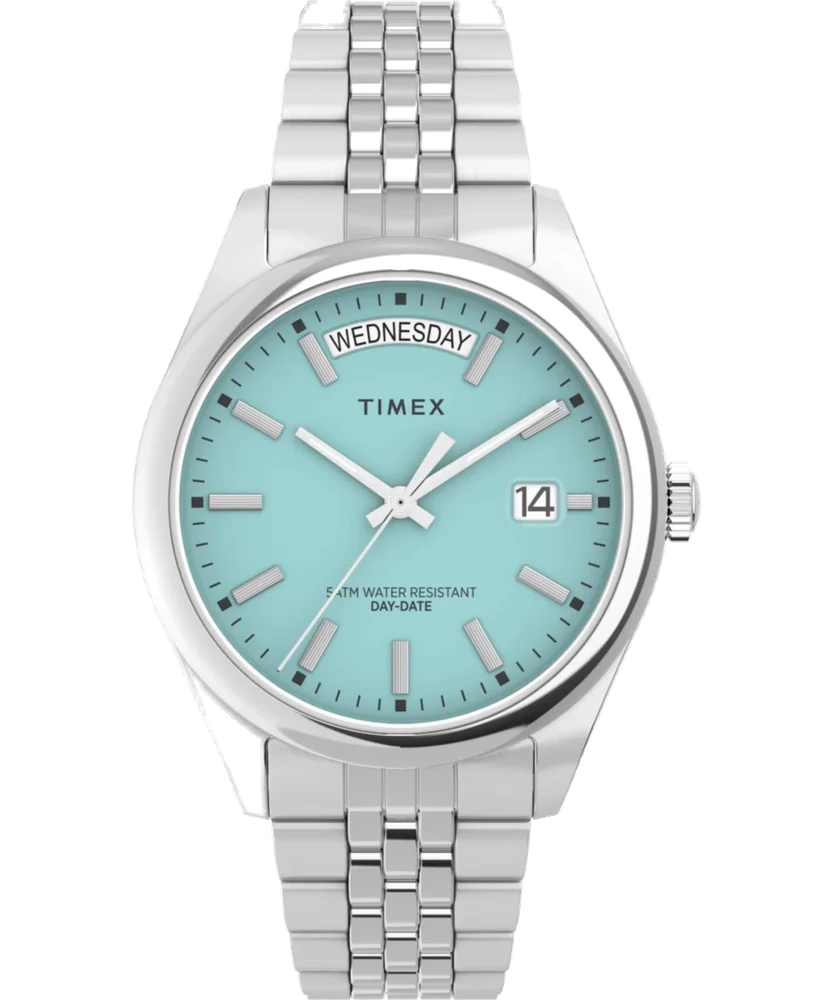 Timex Legacy Day and Date 36mm Stainless Steel Bracelet Watch TW2V68400 36 mm kol saati