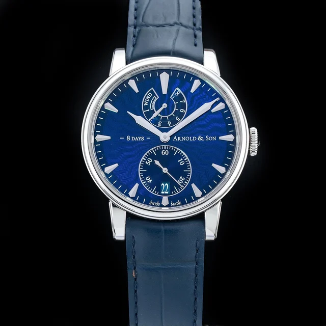 Arnold & Son Eight-Day Royal Navy Blue Dial 210009N34524 kol saati