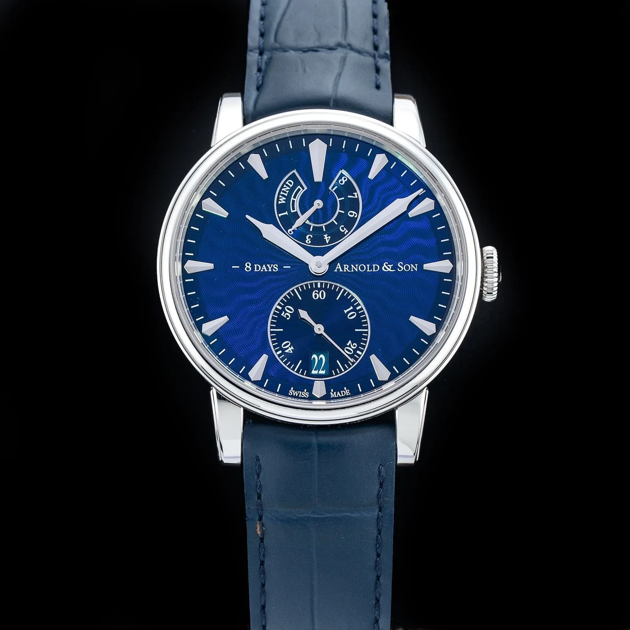 Arnold & Son Eight-Day Royal Navy Blue Dial 210009N34524 43 mm kol saati