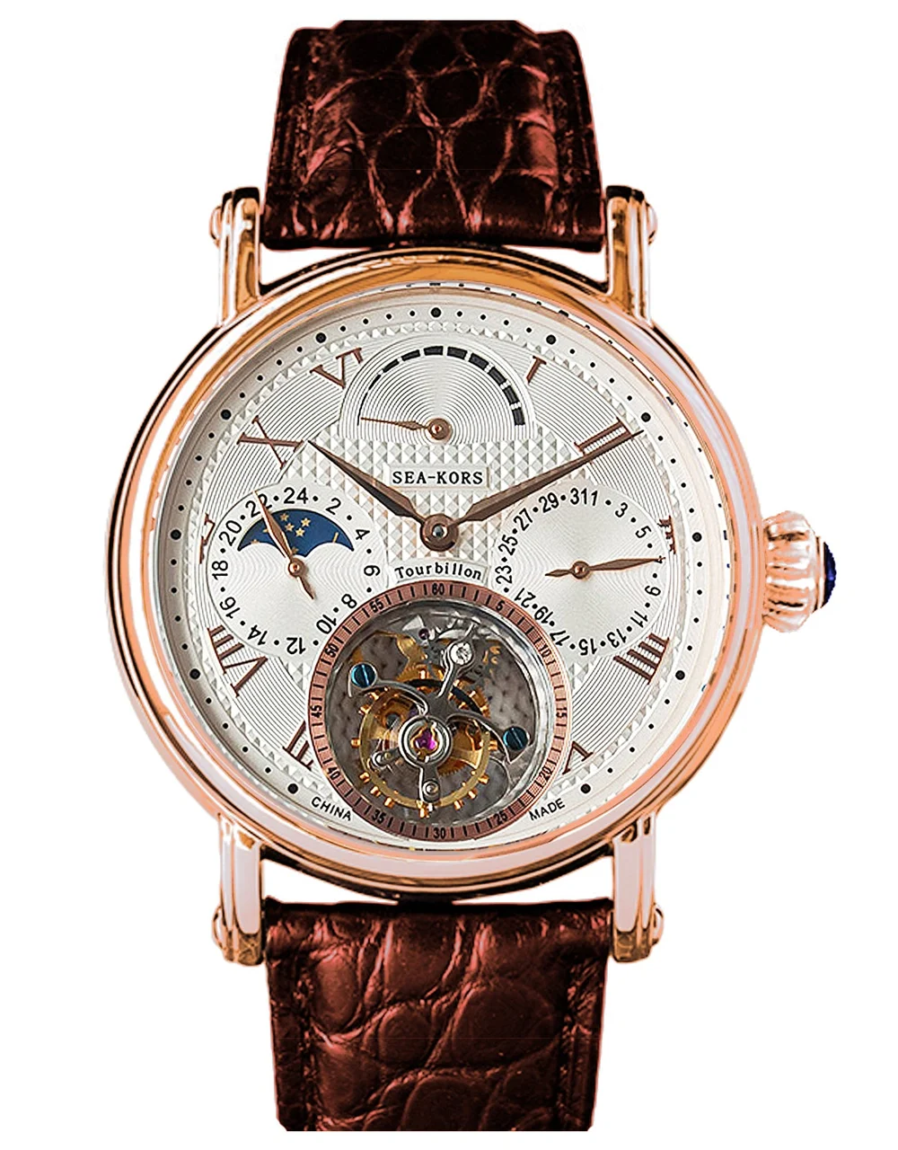 Sugess Sea-Kors Tourbillon SE8007GW-B 40 mm kol saati