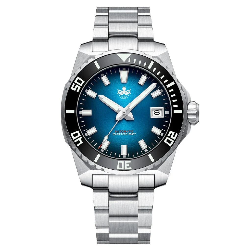Phoibos Leviathan 40 Automatic Dive Watch with Radiant Blue Dial #PY054B 40 mm kol saati