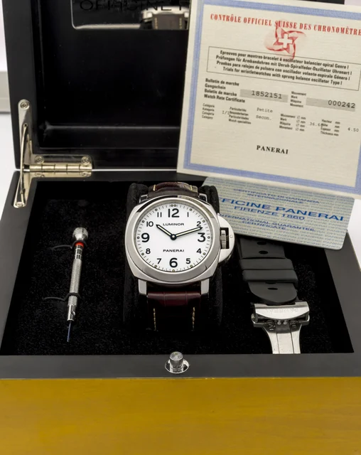 Panerai Pam 003, OP6502, T Swiss T, White Dial OP 6502 kol saati
