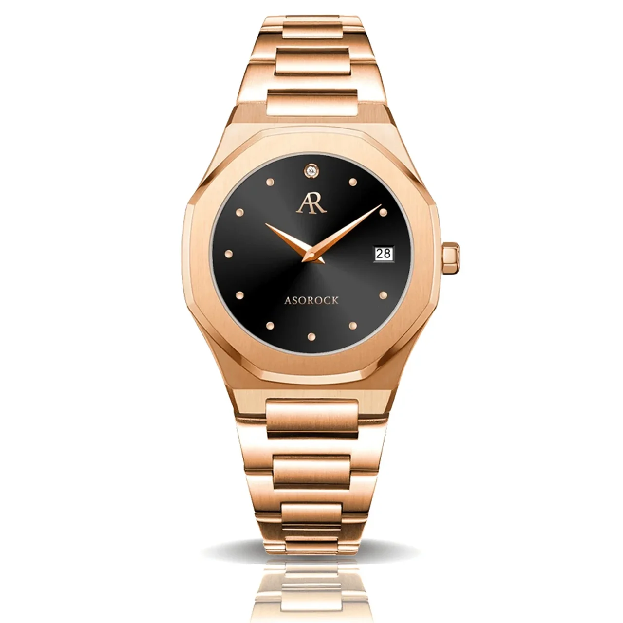 ASOROCK WATCHES RoseGold/Black goddess (Pre-order ships out in August) 34 mm kol saati