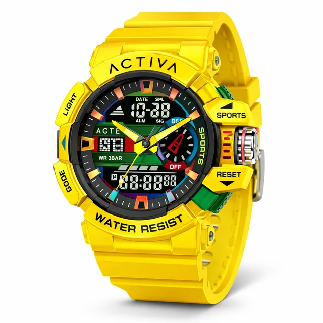 Activa Vord X Invicta Digital Watch - 49mm, Yellow (ACW8043-005) kol saati