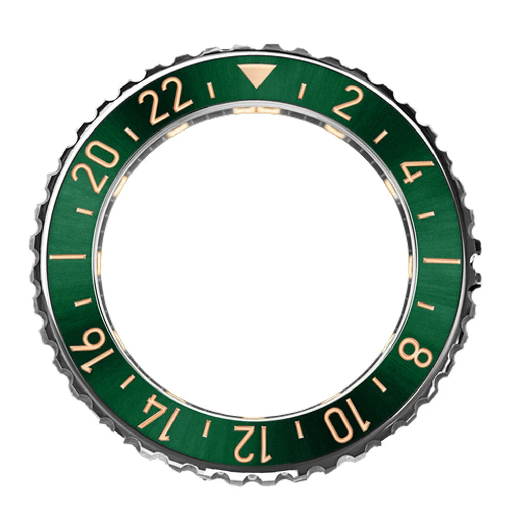 Formex Stainless Steel Bezel with Green Ceramic Insert for REEF GMT #BEZ-2200-005 kol saati