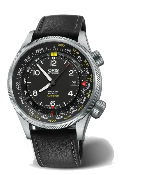 Oris Big Crown ProPilot Altimeter with Meter Scale 01 733 7705 4164-Set 5 23 19FC 47 mm kol saati