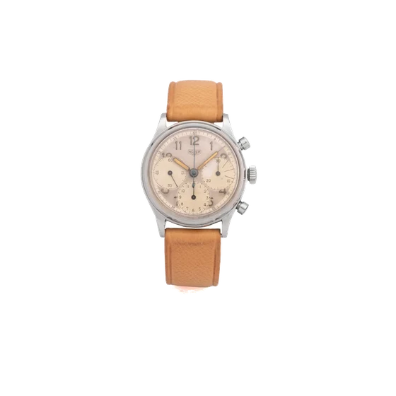 Heuer HEUER REF. 346, CHRONOGRAPH, MINUTE AND HOUR COUNTERS, SILVER DIAL, CALIBRE VALJOUX