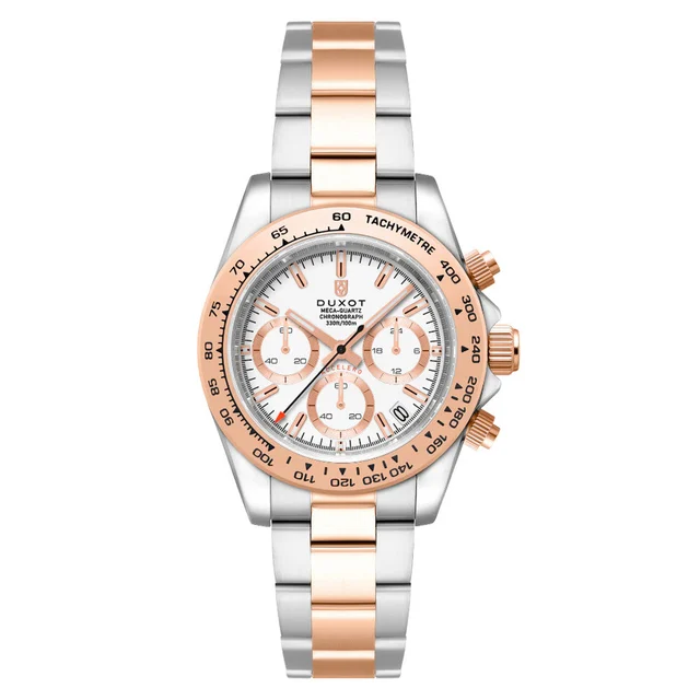 Duxot Accelero Chronograph with Cascading White Dial #DX-2065-77 kol saati