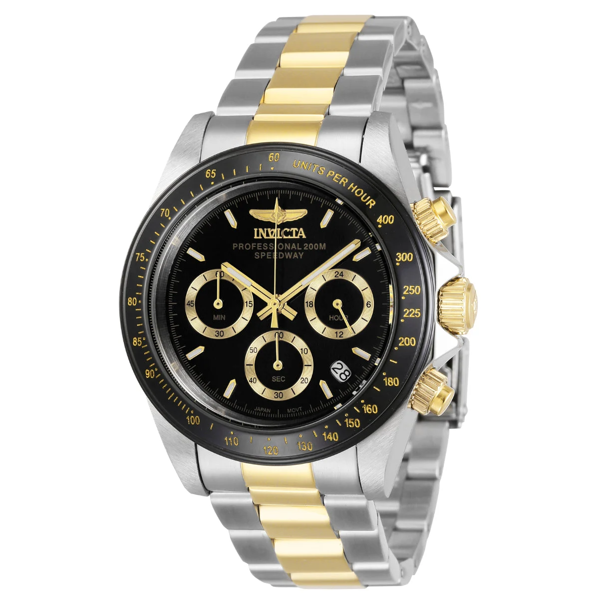 Invicta Speedway Velisque Watch - 39.5mm, Gold, Steel (36743) 39.5 mm kol saati