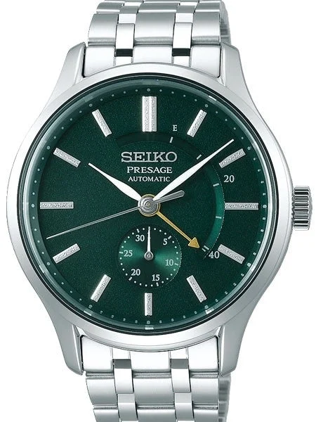 Seiko Presage Automatic Dress Watch with 42mm Case, Sapphire Crystal, Power Reserve Indica