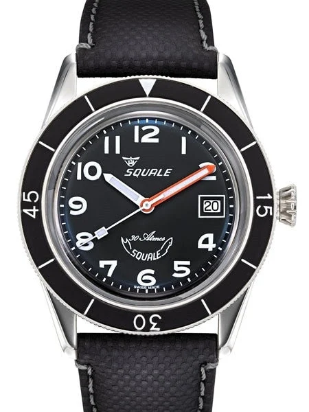 Squale Meter Swiss Made Automatic Dive Watch with Black Dial #SUB-39MON 39 mm kol saati