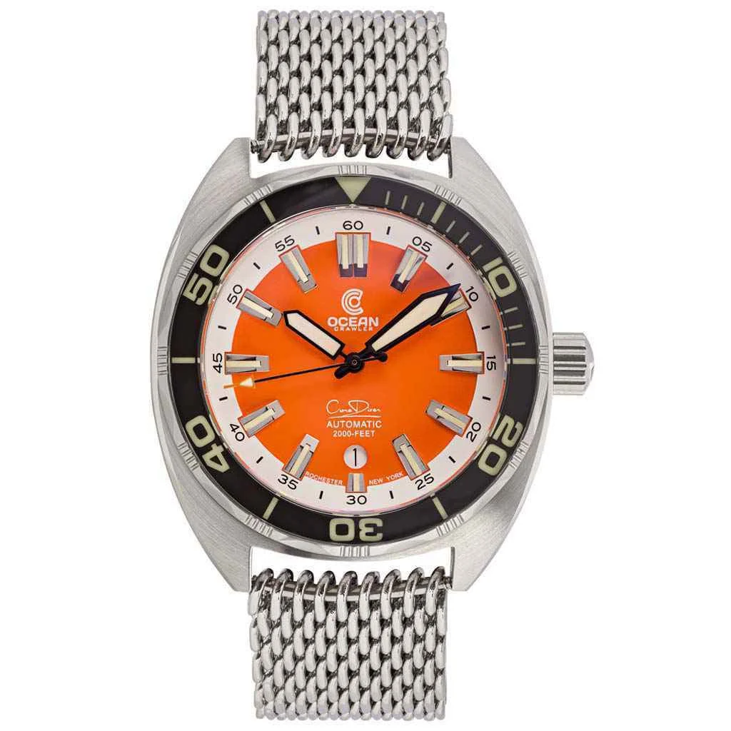 Ocean Crawler Core Diver Swiss Automatic Watch with AR Sapphire Crystal #CD-V3-1322 50 mm kol saati