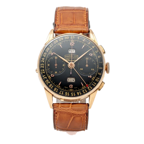 Angelus ANGELUS, REF. 536G15, CHRONODATO, BLACK DIAL, YELLOW GOLD kol saati