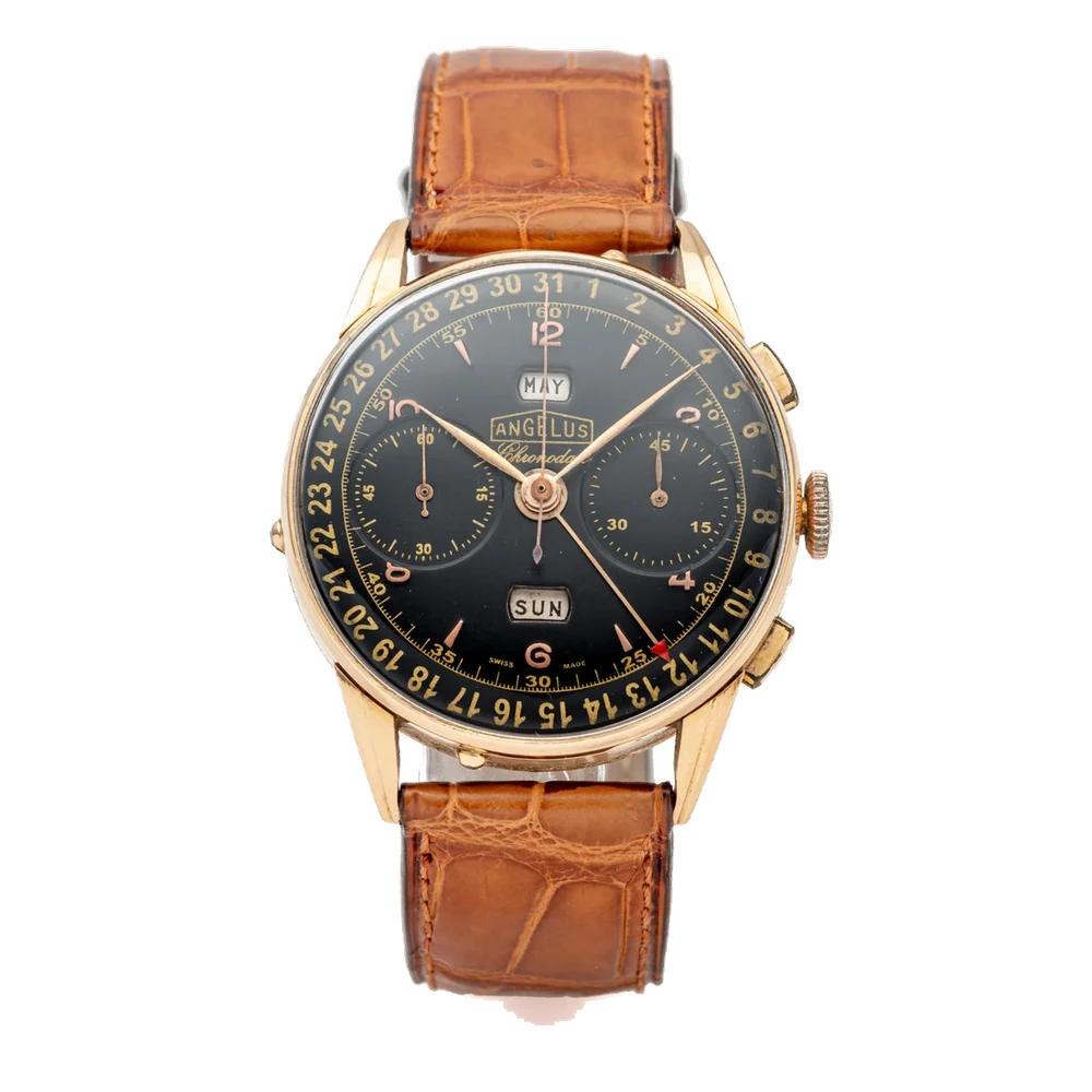 Angelus ANGELUS, REF. 536G15, CHRONODATO, BLACK DIAL, YELLOW GOLD kol saati