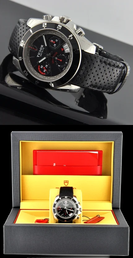 Tudor Geneve Grantour With Tudor Geneve Grantour With Box And Papers 41 mm kol saati