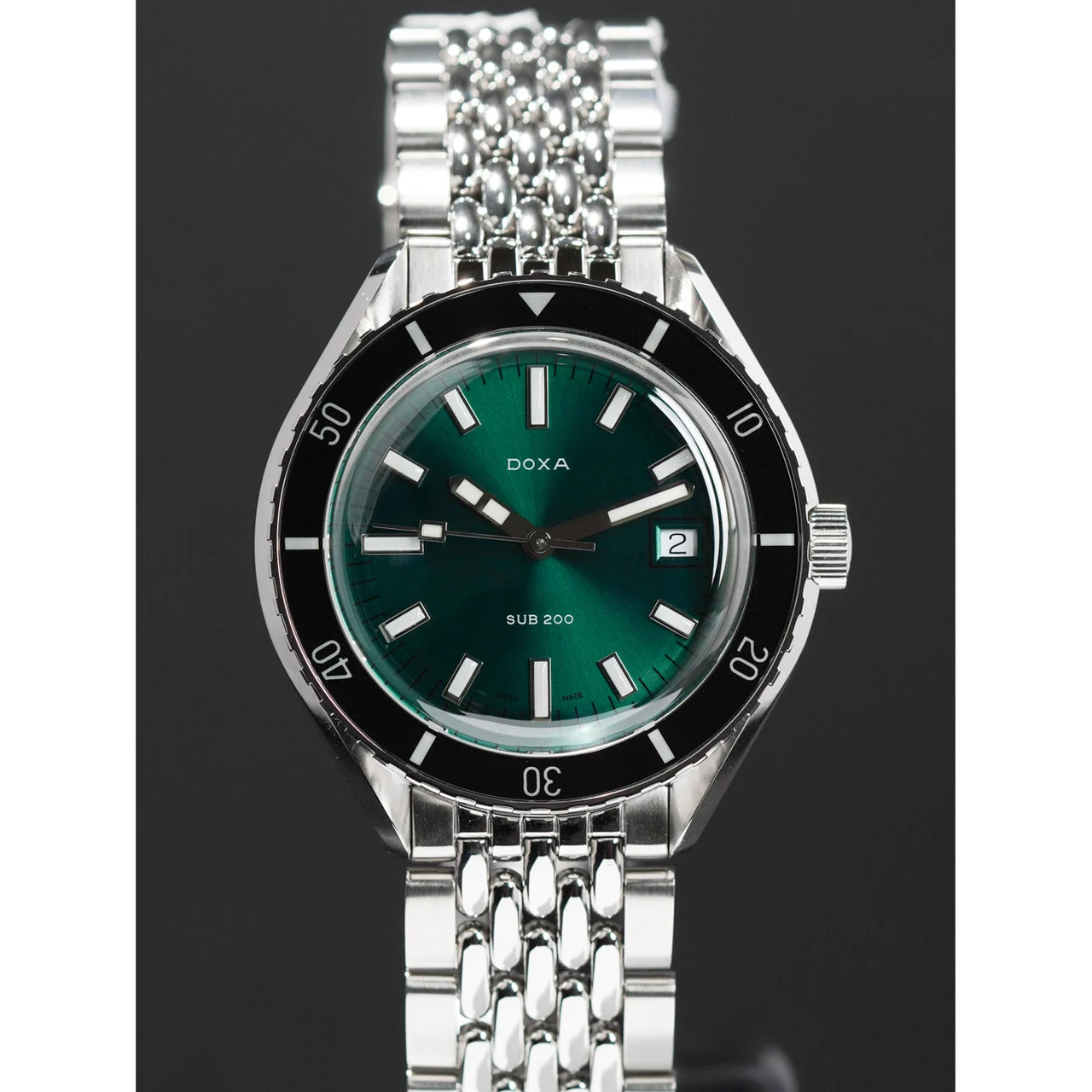 Doxa Sea Emerald SUB 200 On Stainless Steel Bracelet 210009N29926 kol saati