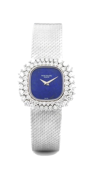 Patek Philippe PATEK PHILIPPE, REF. 4362, LAPIS DIAL, WHITE GOLD AND DIAMONDS A fine and r