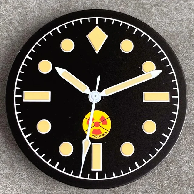 Tandorio Non-Radiation fifty FATHOMS Watch Dial Parts 29mm for NH35 PT5000 Green Luminous